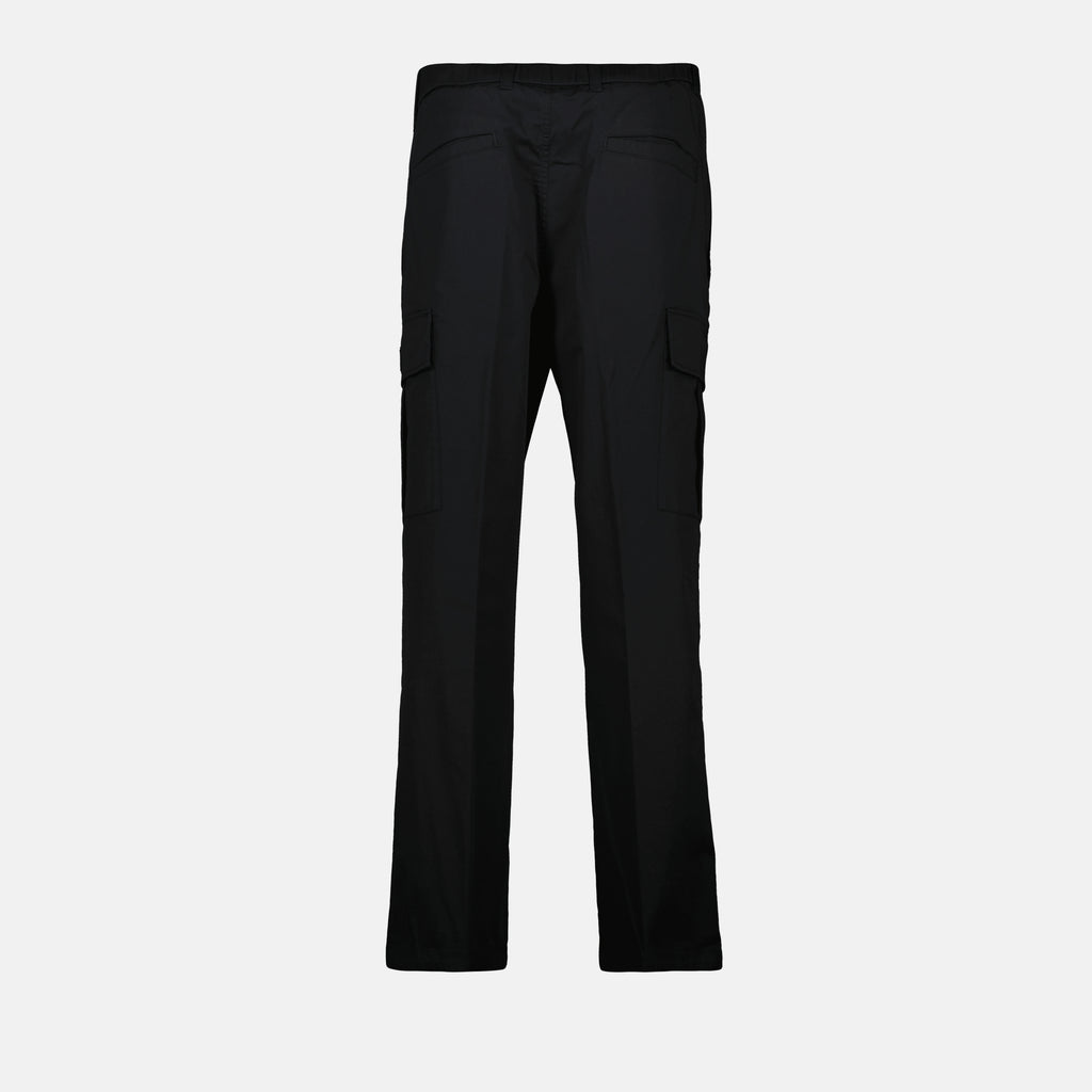 Pantalons Cargo Gabardine Moncler Noir Homme