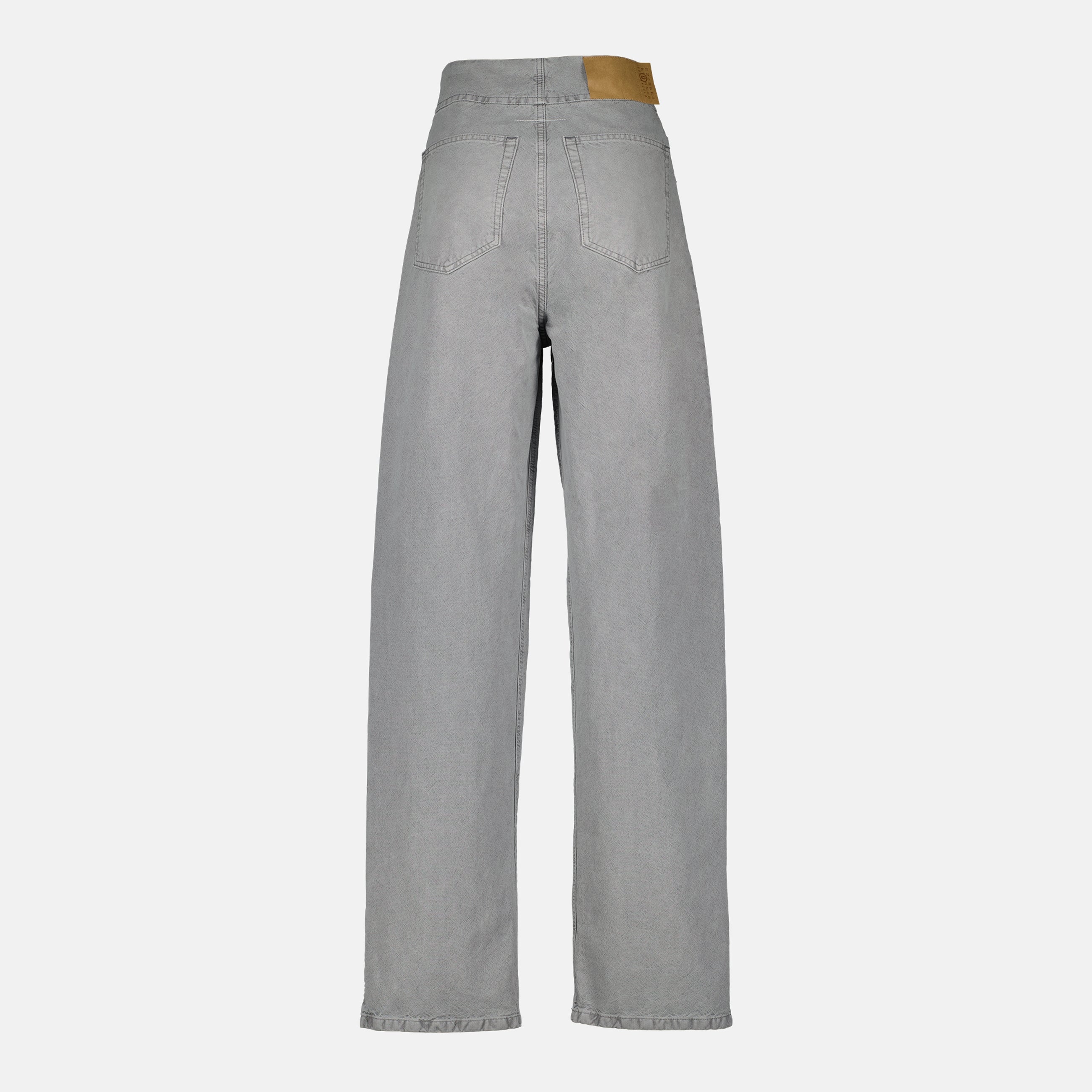 Image de l'article Jean taille haute gris de la marque Mm6 pour Femme - Saison Printemps-Été 2026 - Vue de Dos