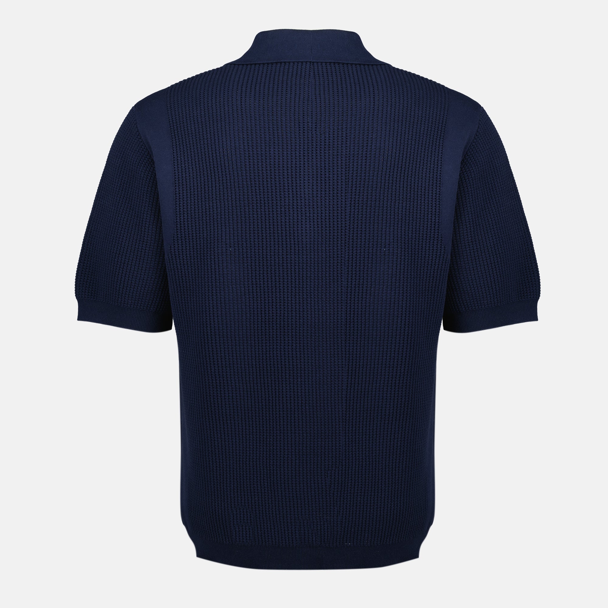 Immagine del polo in maglia blu navy del marchio Drole De Monsieur per Uomo - Stagione Primavera-Estate 2026 - Vista Posteriore