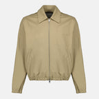 Image of the beige AMI heart jacket from the brand Ami PARIS for Men - Spring-Summer 2026 - Front View