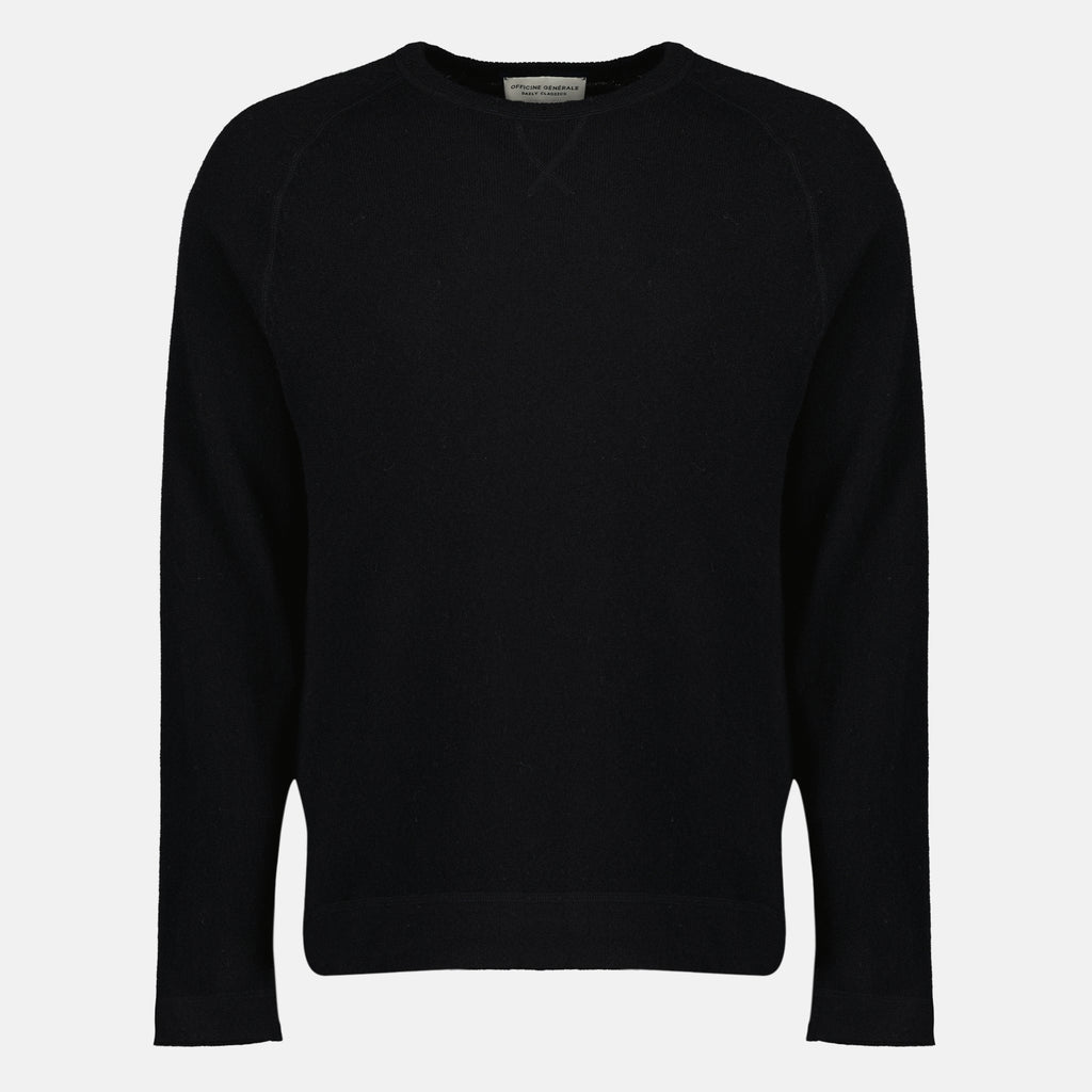 Maille Maglione in Cachemire Nero Officine Générale Noir Unisexe