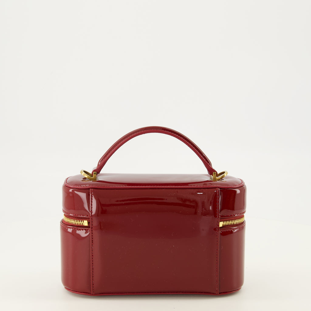 Sacs bandoulière Gaby Vanity Bolsa de Couro Patente Vermelha Saint Laurent Rouge Femme