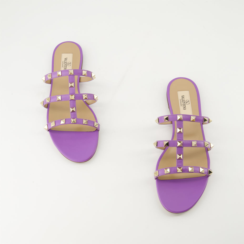 Chaussures ouvertes Sandales Rockstud Valentino Garavani Violet Femme