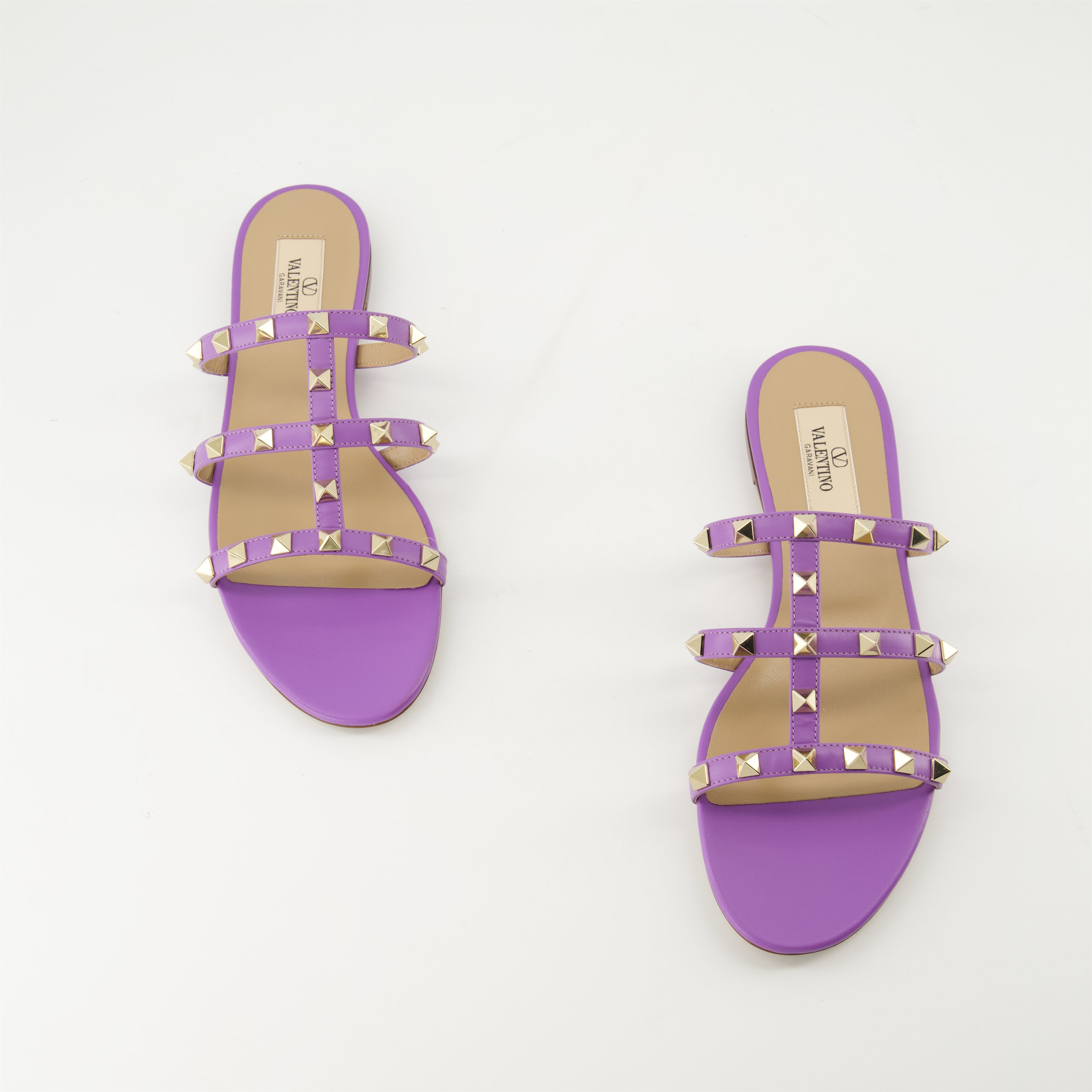 Chaussures ouvertes Sandales Rockstud Valentino Garavani Violet Femme