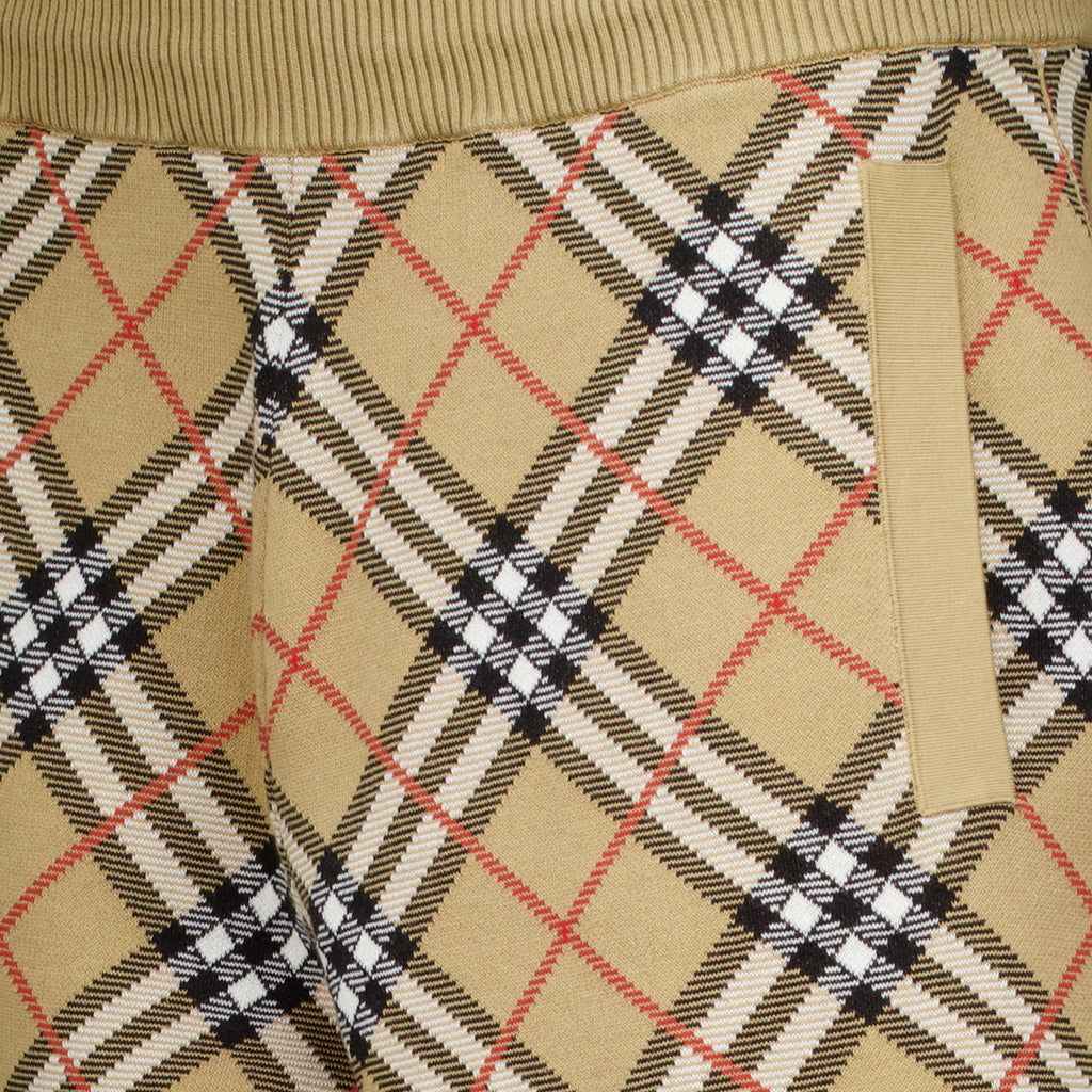 Shorts Kurze karierte Baumwolle Burberry Beige Femme