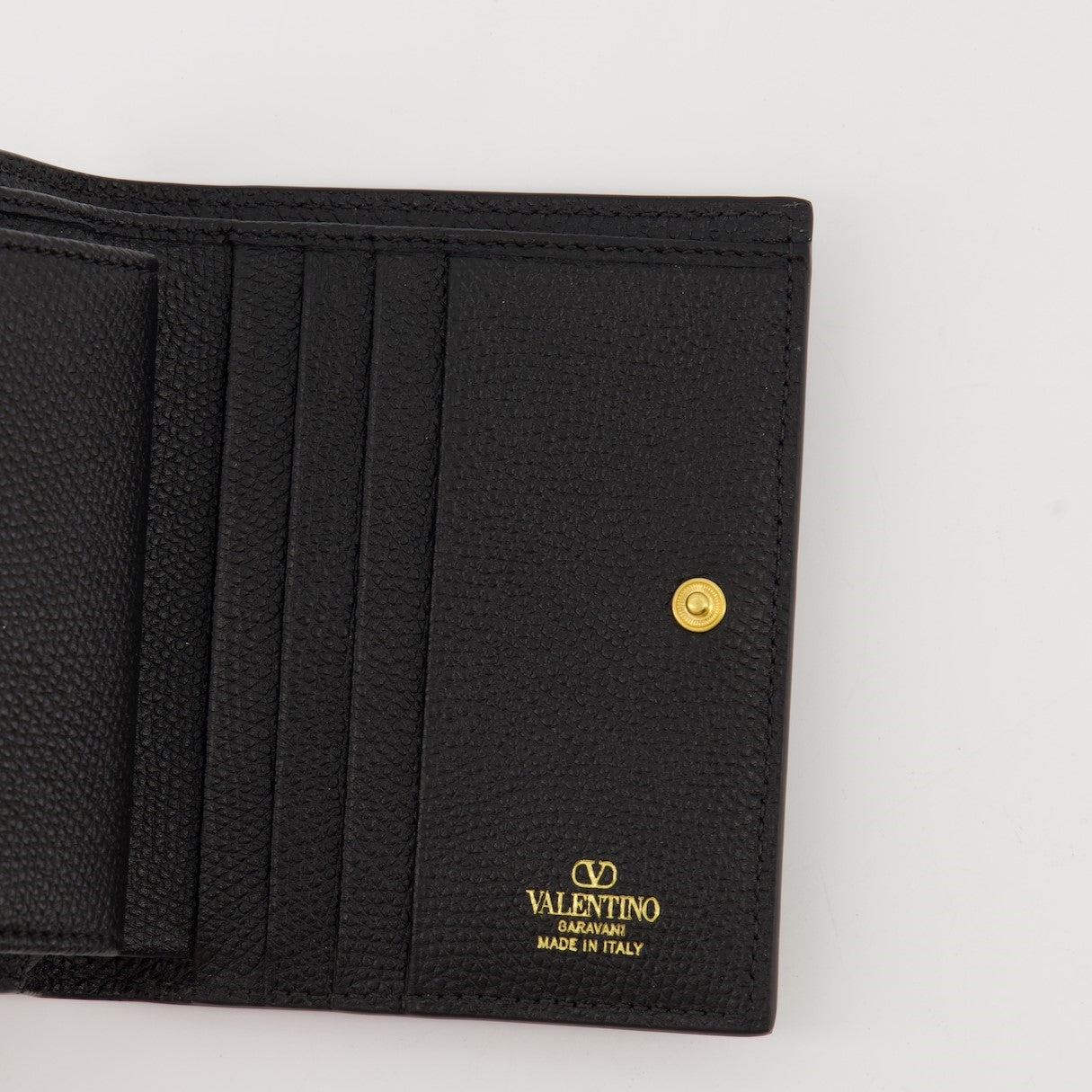 スモールレザーグッズ Portefeuille VLogo Signature Valentino Garavani 黒 Femme