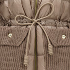 Vestes Cardigan com Zíper e Cinto Bege Moncler Beige Femme