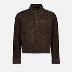 Manteaux Surchemise en cuir Ami PARIS Marron Homme