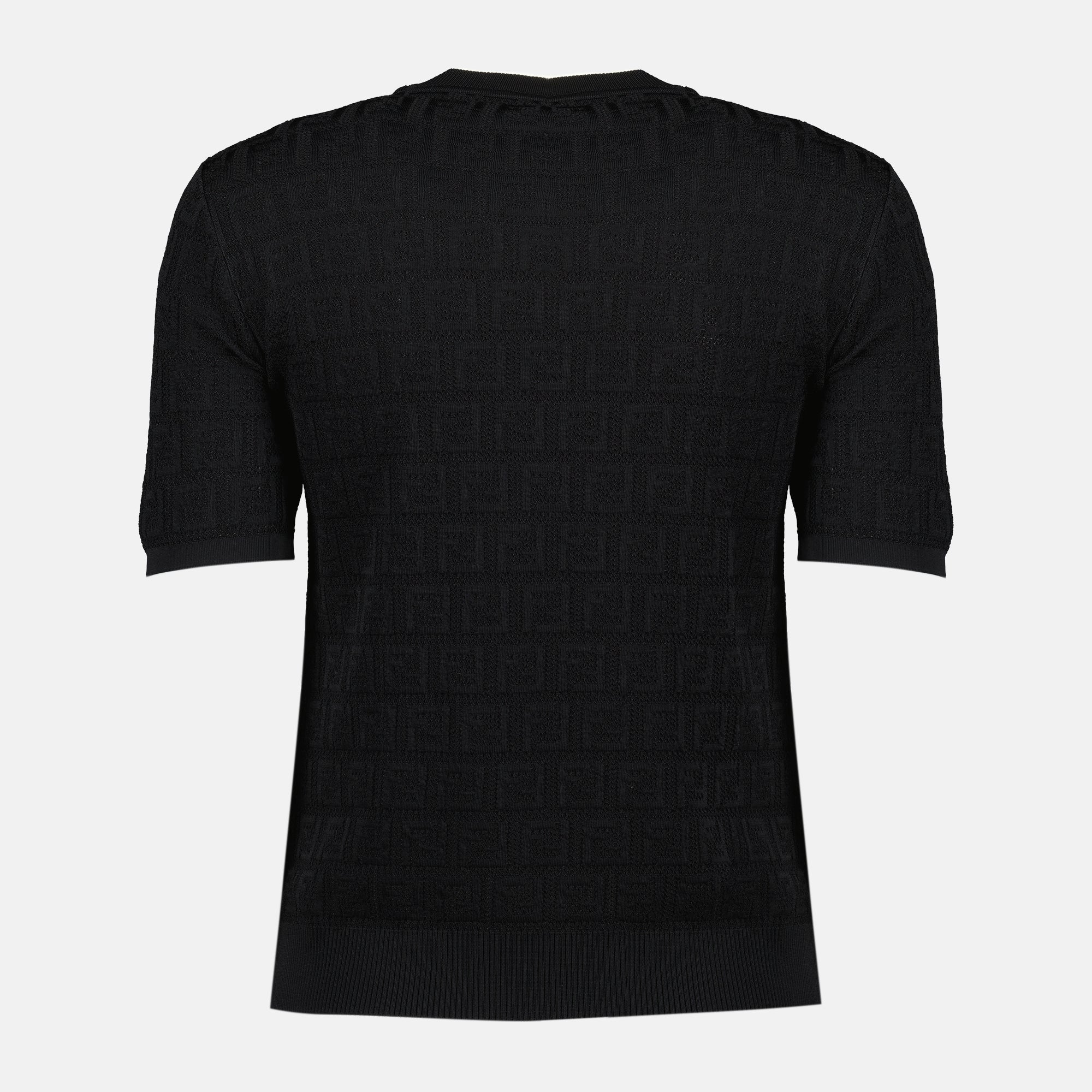 Image de l'article T-shirt FF noir de la marque Fendi pour Femme - Saison Printemps-Été 2026 - Vue de Dos