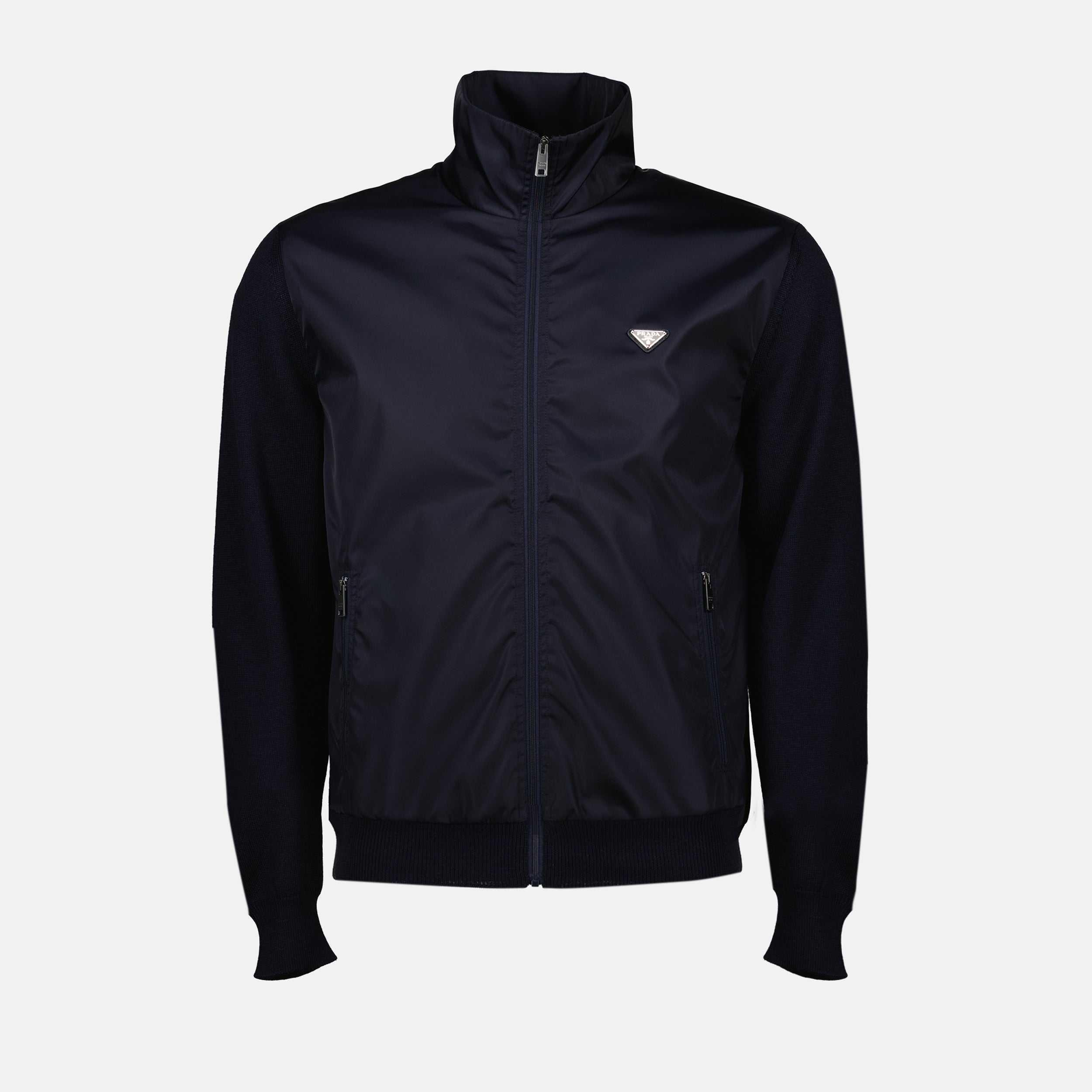 Image de l'article Veste bi-matière de la marque Prada pour Homme - Saison Automne-Hiver 2025 - Vue de Face