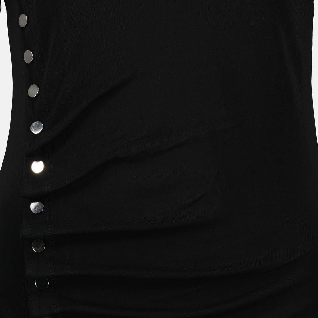 Vestidos Vestido Negro Drapeado Rabanne Negro Femme
