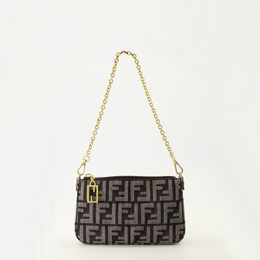 Imagen de la bolsa Baguette de denim FF de Fendi para Mujer - Otoño-Invierno 2025 - Vista Frontal