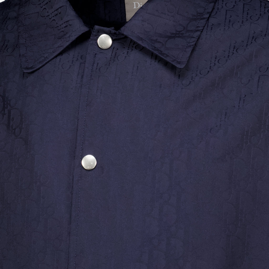 Vestes ディオールオブリーク ネイビーブルーコーチジャケット Dior Bleu foncé Homme