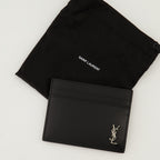 Pequenos artigos de couro Porte-cartes Tiny Cassandre Saint Laurent Preto Homme