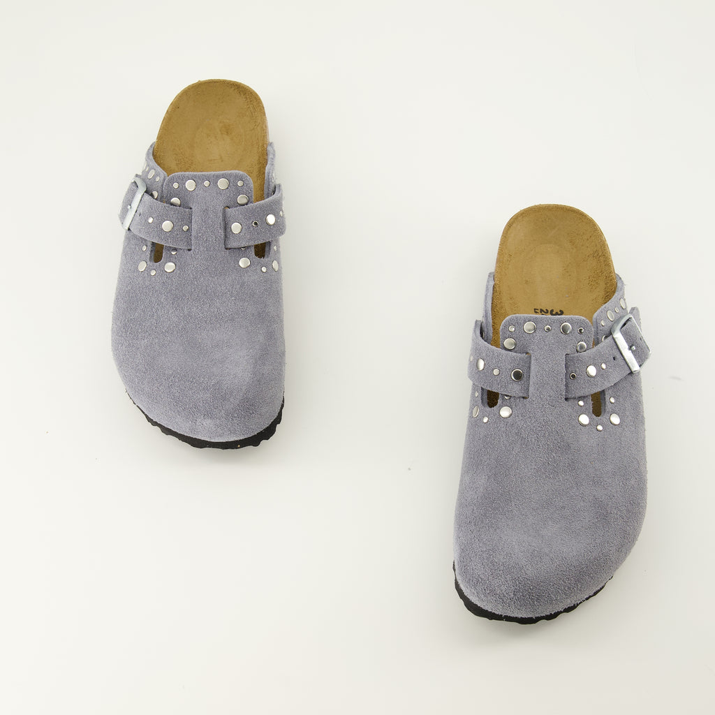 Chaussures ouvertes グレーのボストンリベットミュール Birkenstock Gris Femme