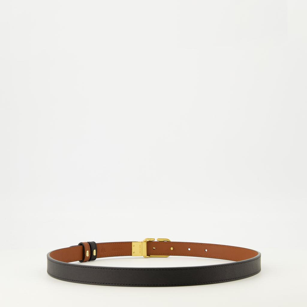 Image de l'article Ceinture Vlogo réversible noir et marron de la marque Valentino Garavani pour Femme - Saison Printemps-Été 2026 - Vue de Dos