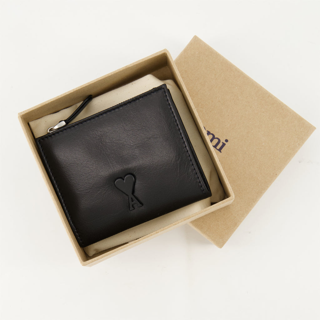 Small leather goods Voulez-Vous Leather Wallet Ami PARIS Black Unisex