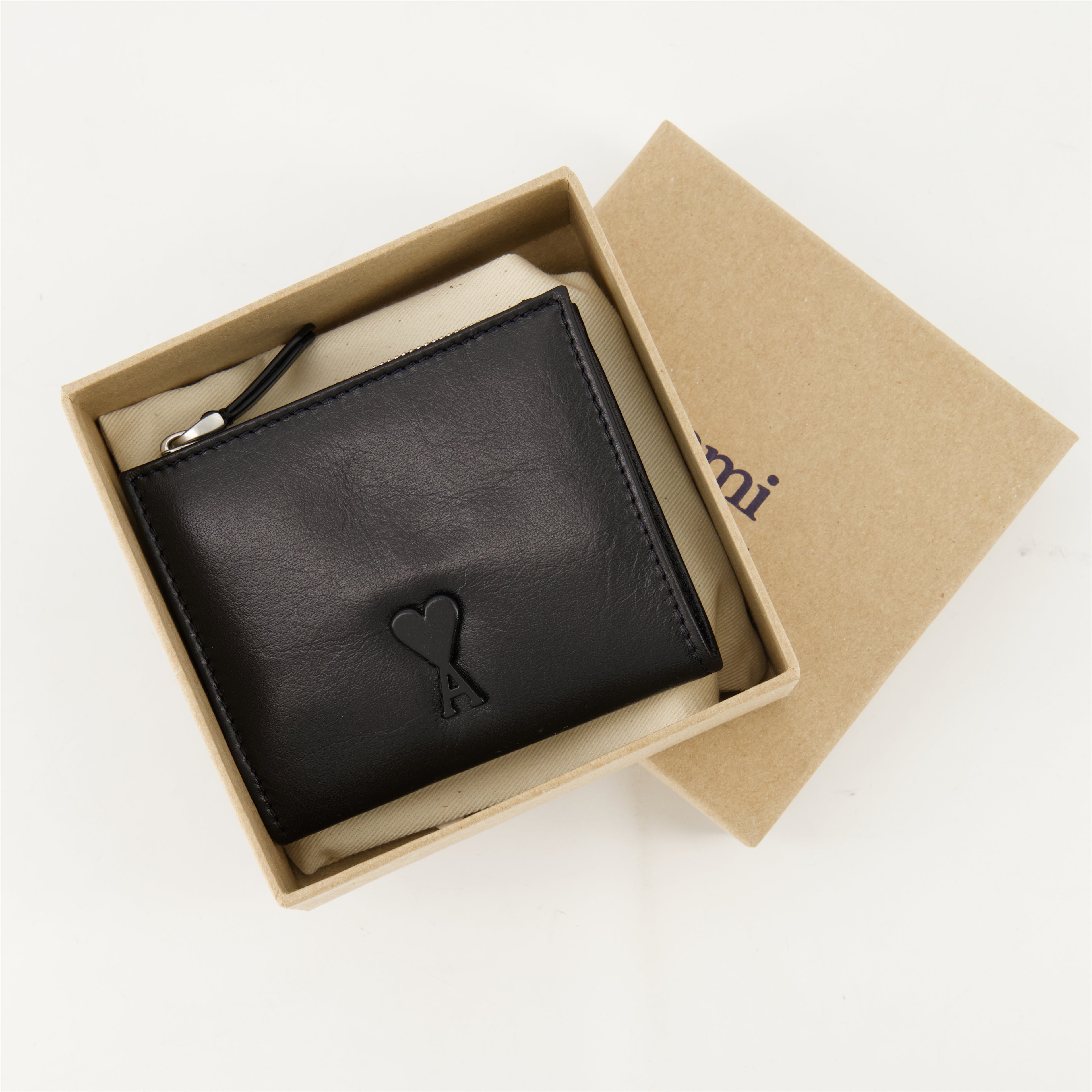Small leather goods Voulez-Vous Leather Wallet Ami PARIS Black Unisex