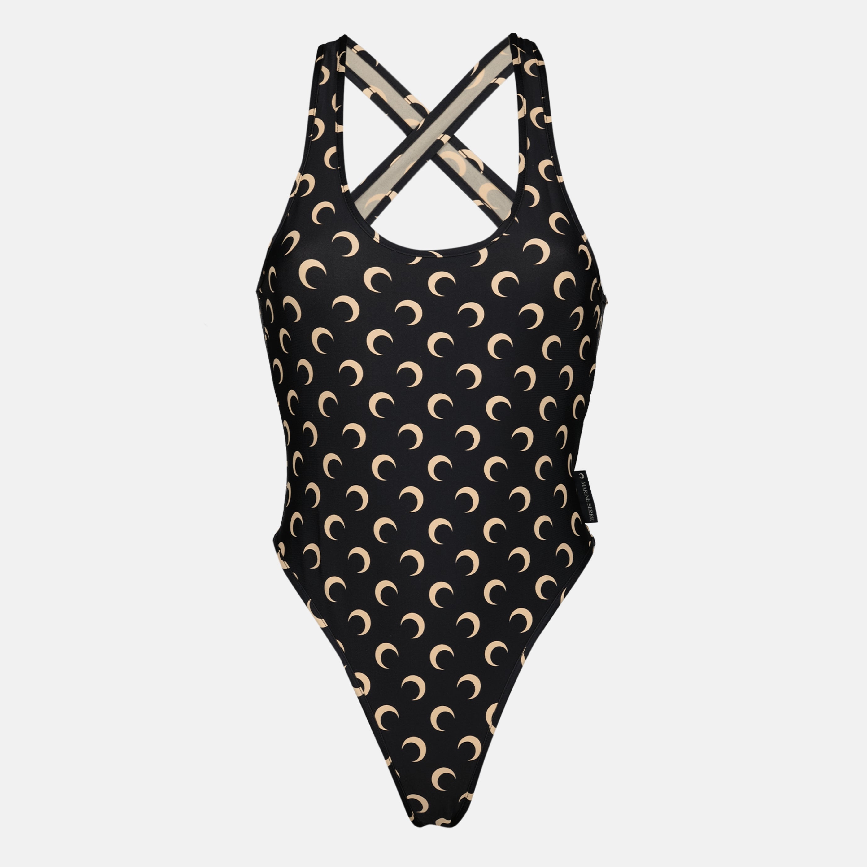 Beachwear 원피스 블랙 문 수영복 Marine Serre Noir Femme