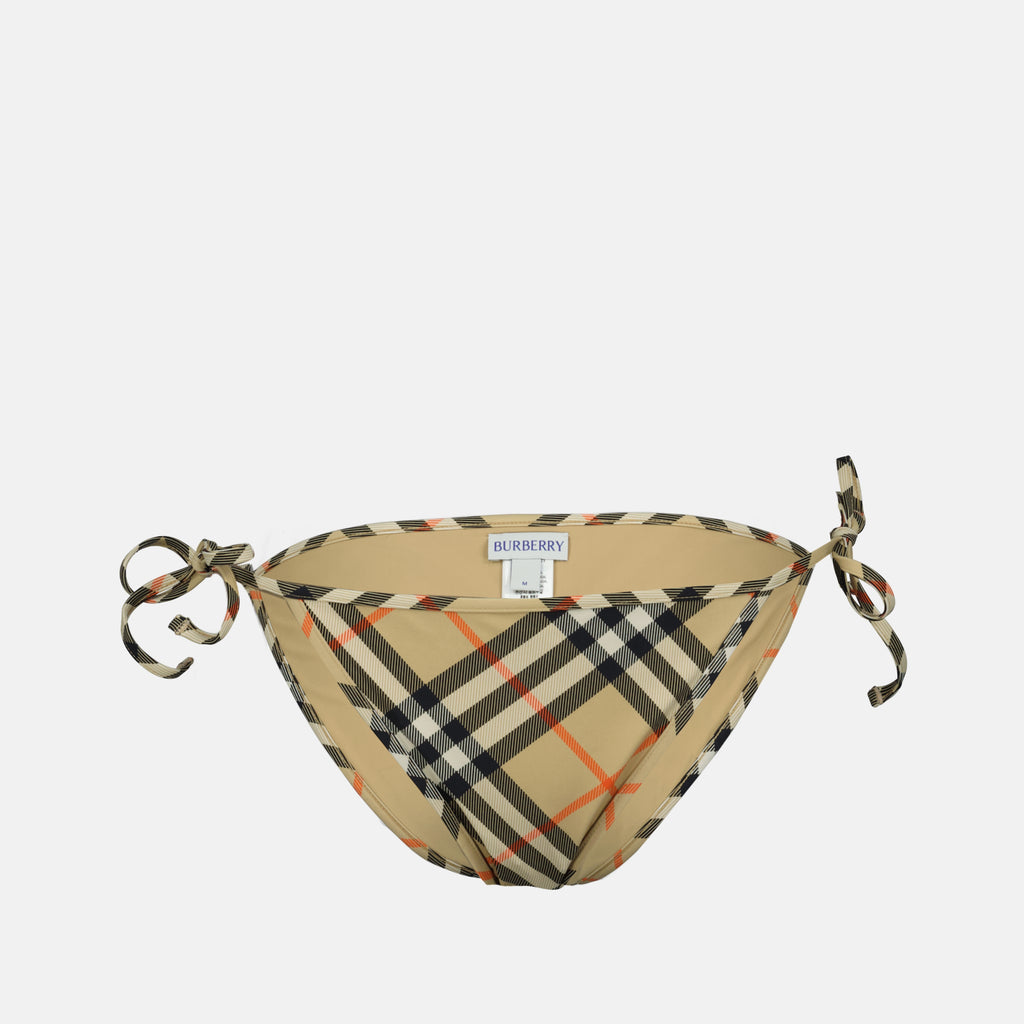 Beachwear Bas de nikini à carreaux Burberry Beige Femme
