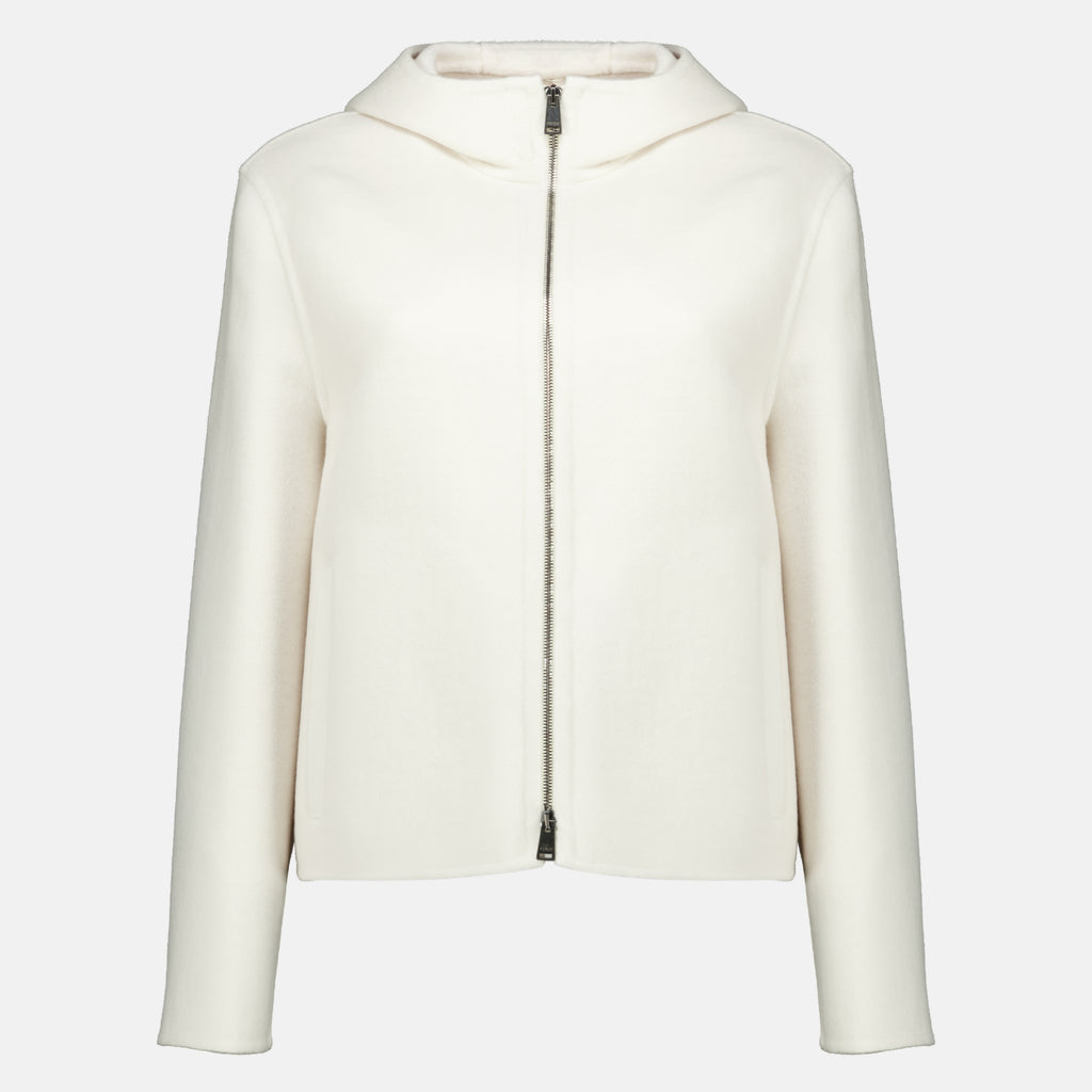 Vestes Veste en laine FF Zucca blanche Fendi Blanc Femme