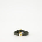Bijoux Bracelet VLogo en cuir Valentino Garavani Vert Homme