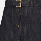 Jupes Saia Midi de Denim Azul Moncler Bleu foncé Femme