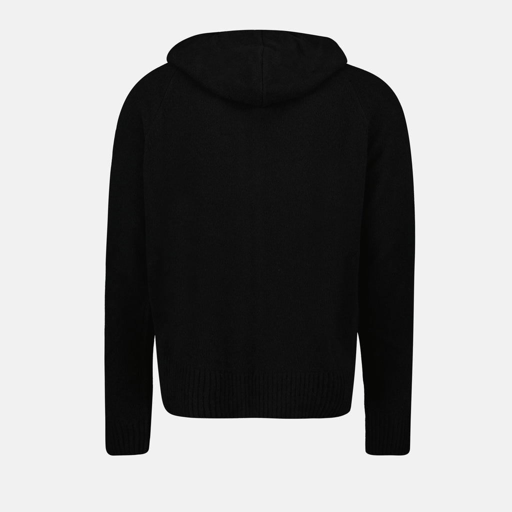 Maille Cardigan zippé en laine Moncler Noir Homme