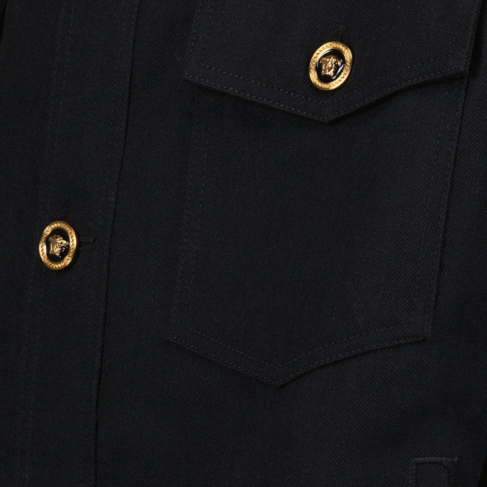 Camicie Surchemise en laine Versace Nero Homme