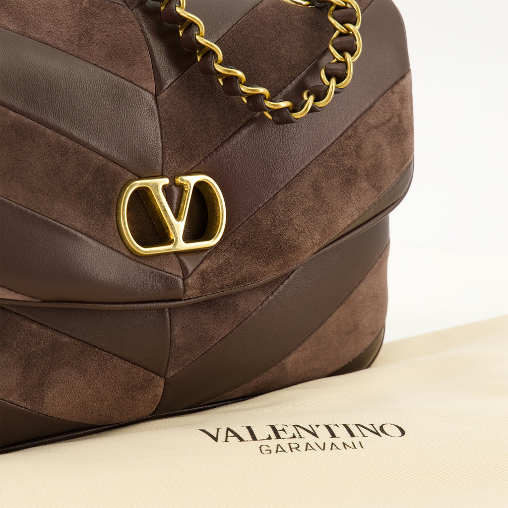 Sacs à main et épaule Djuna Mittelbraune Lederhandtasche Valentino Garavani Marron Femme