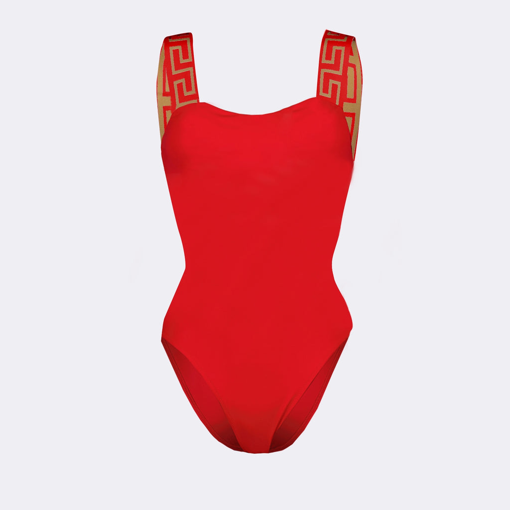Beachwear Maillot de bain Greca Versace Rouge Femme