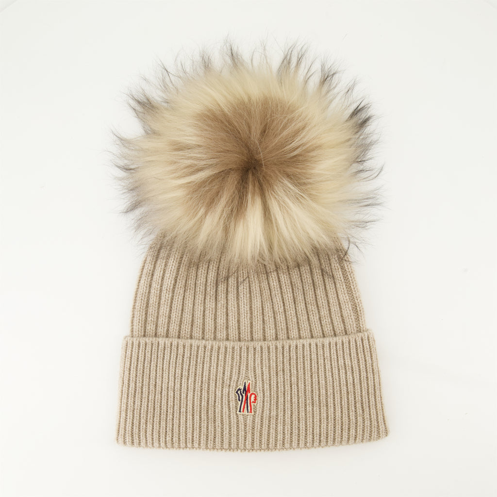 Hats, caps and beanies Bonnet Grenoble en cachemire Moncler Grenoble Beige Femme