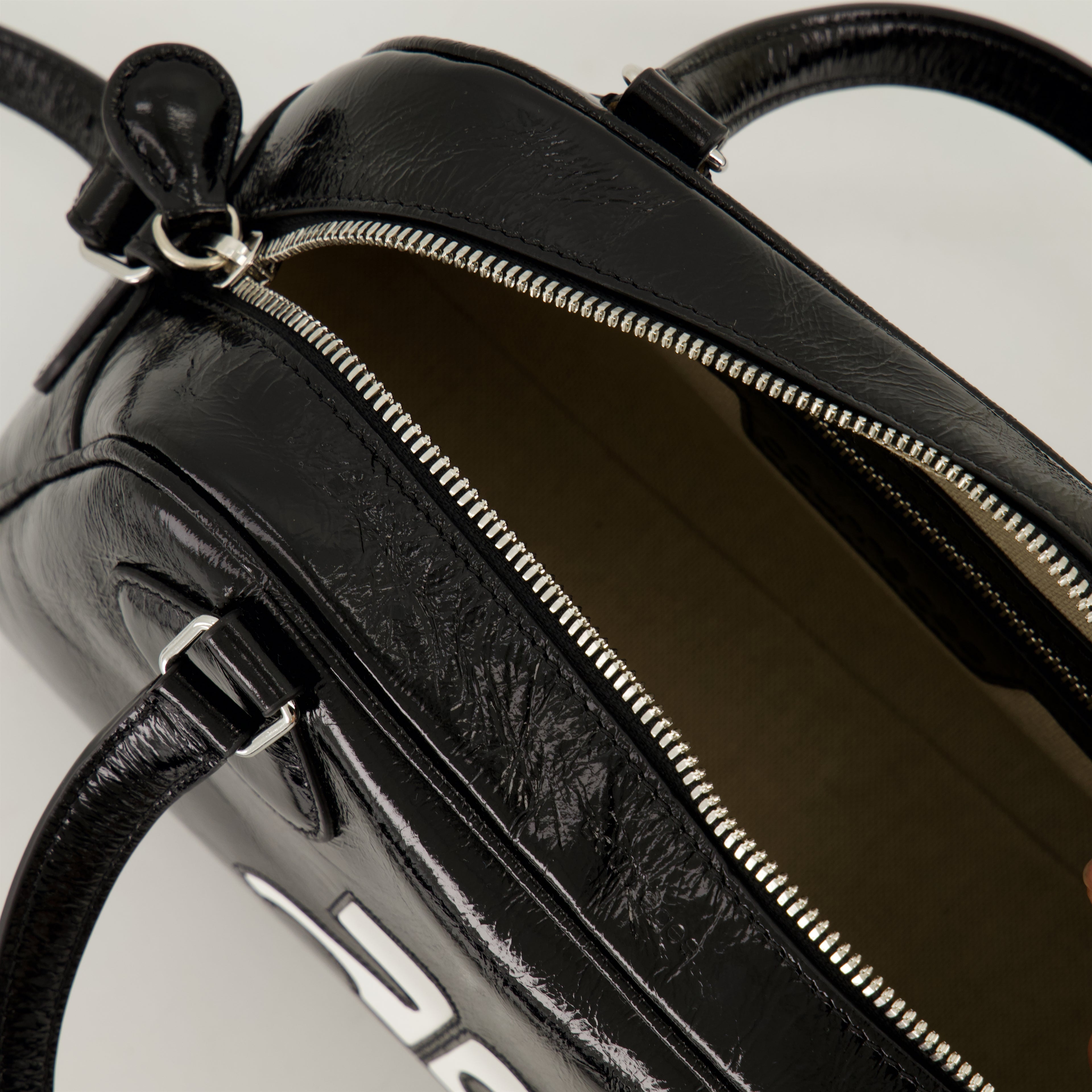 토트백 볼링 백 리이슈 Courrèges 검은색 남여공용