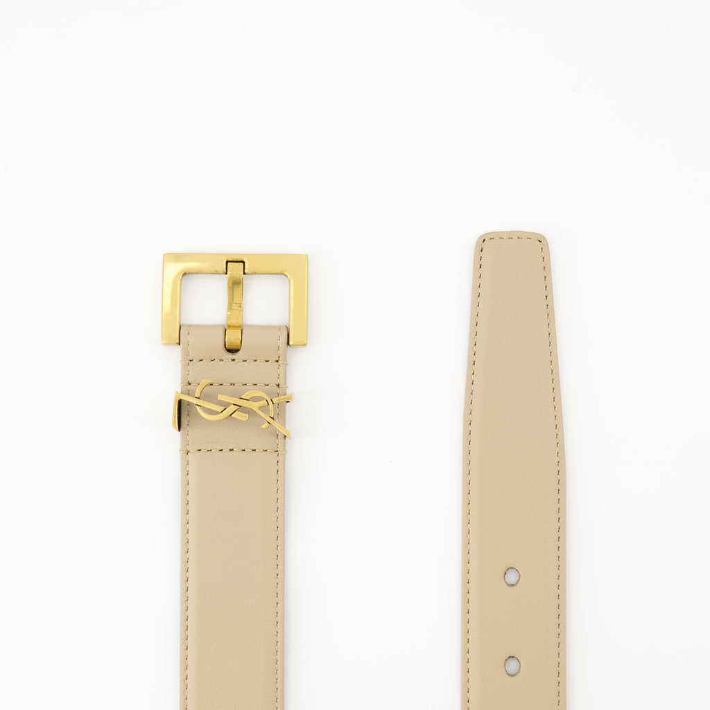 Ceintures Ceinture Cassandre Saint Laurent Beige Femme