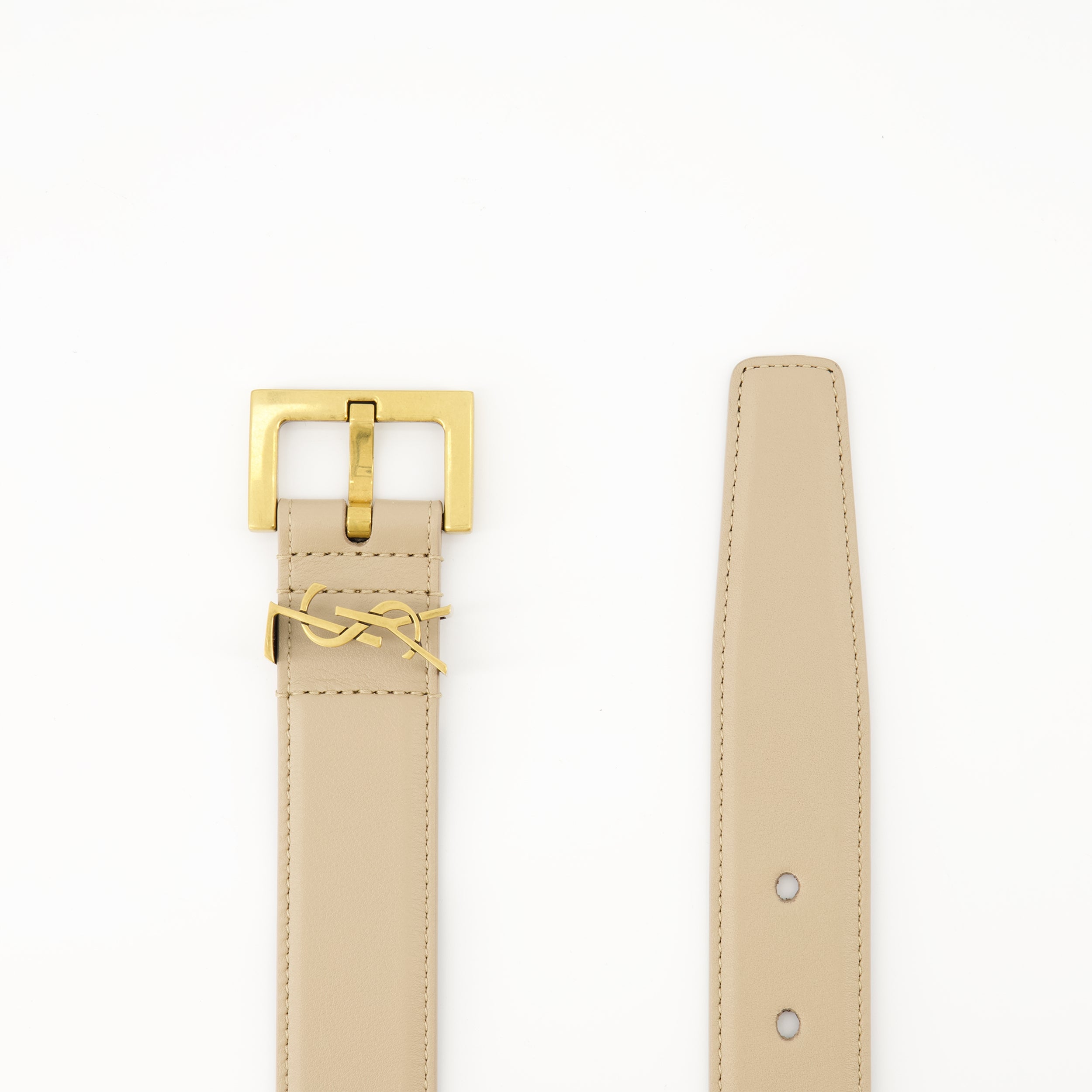 Belts Cassandre Belt Saint Laurent Beige Femme