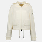 Vestes Giacca in Cotone con Zip Moncler Blanc Femme