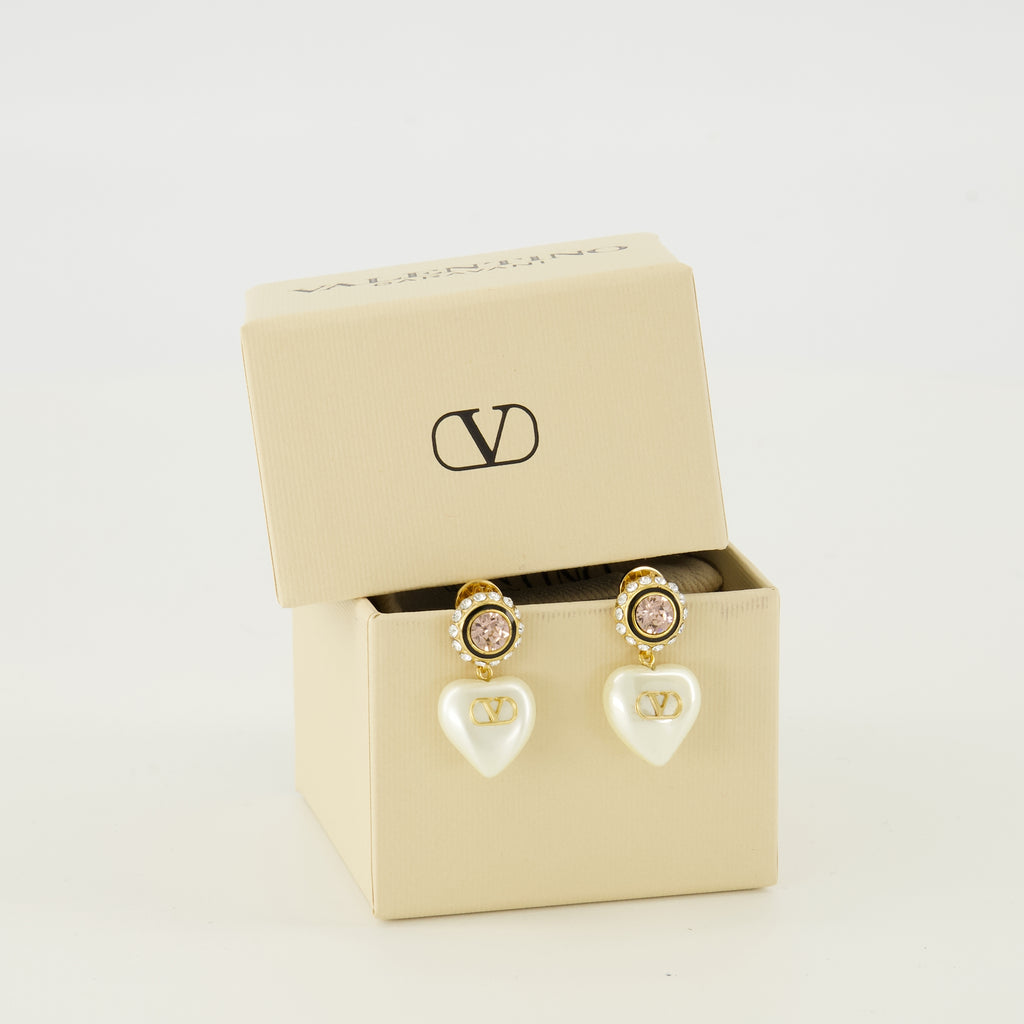 Bild des Produkts Vlogo Herz Gold Ohrringe von Valentino Garavani für Frauen - Frühlings-Sommer-Saison 2026 - Detaillierte Ansicht 3