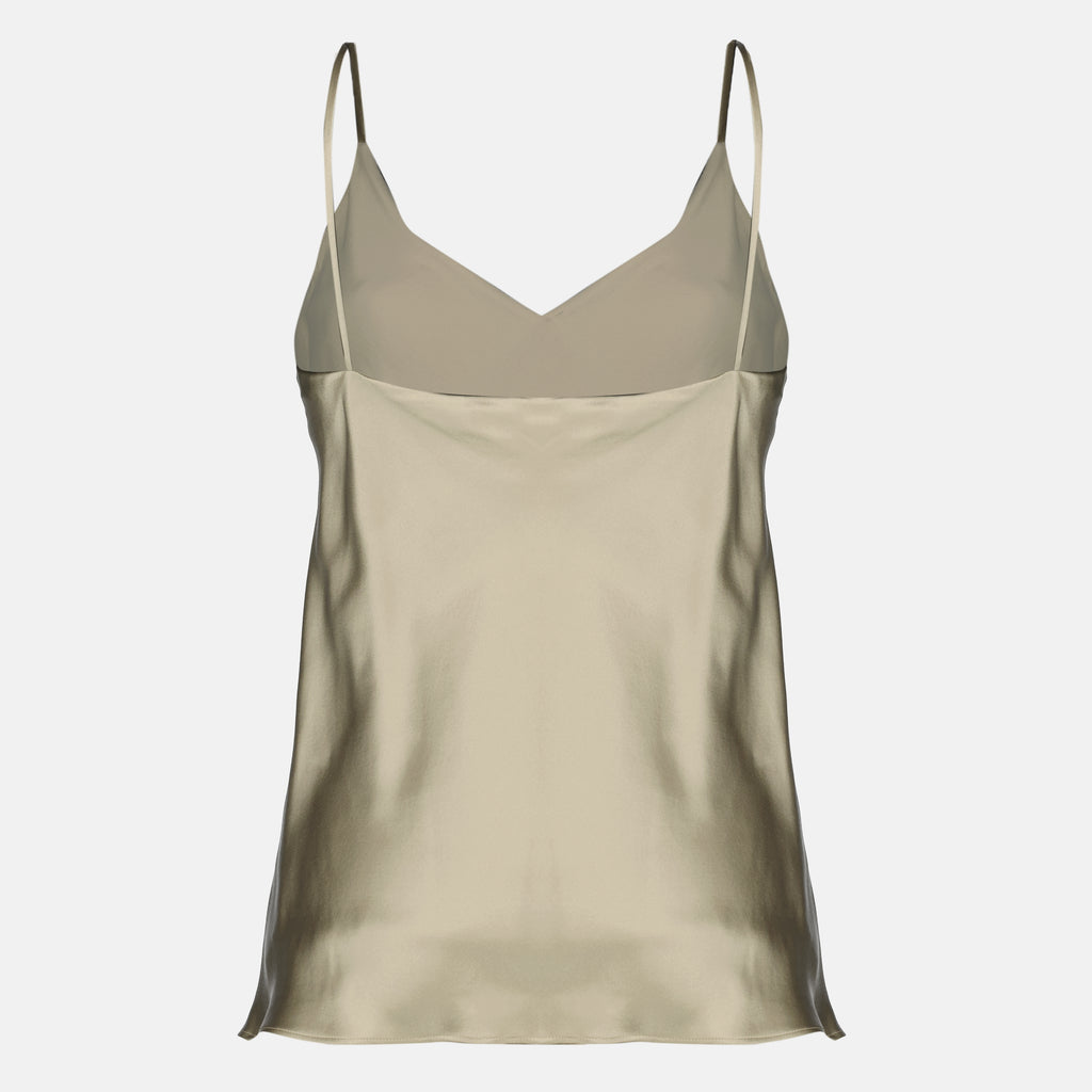 Immagine del top in raso di seta beige di Max Mara per Donna - Collezione Primavera-Estate 2026 - Vista Posteriore
