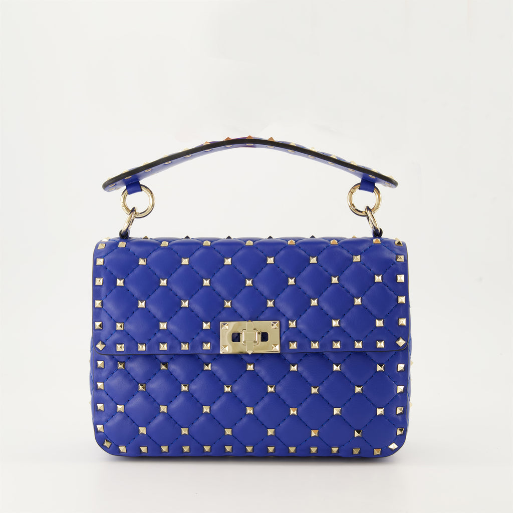 Sacs bandoulière Sac Rockstud Spike moyen Valentino Garavani Bleu Femme