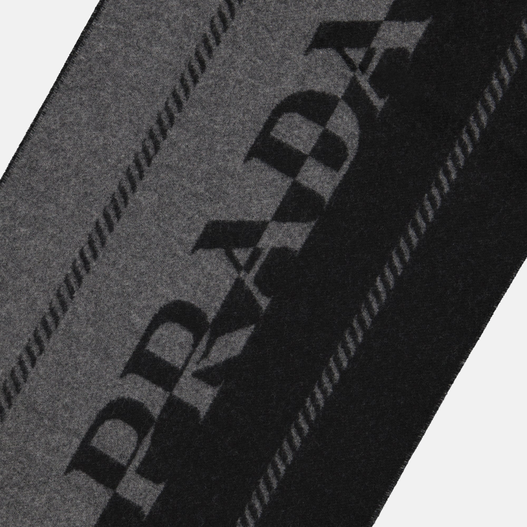 Écharpes, foulards et gants Écharpe en laine noir et gris Prada Gris Homme