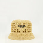 Imagen del sombrero bob de tela beige de la marca Prada para Mujer - Temporada Primavera-Verano 2026 - Vista Frontal