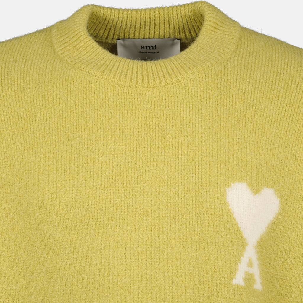 Image de l'article Pull Ami de coeur de la marque Ami PARIS pour Unisex - Saison Automne-Hiver 2025 - Vue détaillée_6
