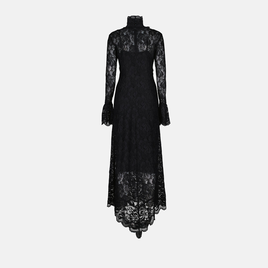 Abiti Robe longue en dentelle Rabanne Nero Femme