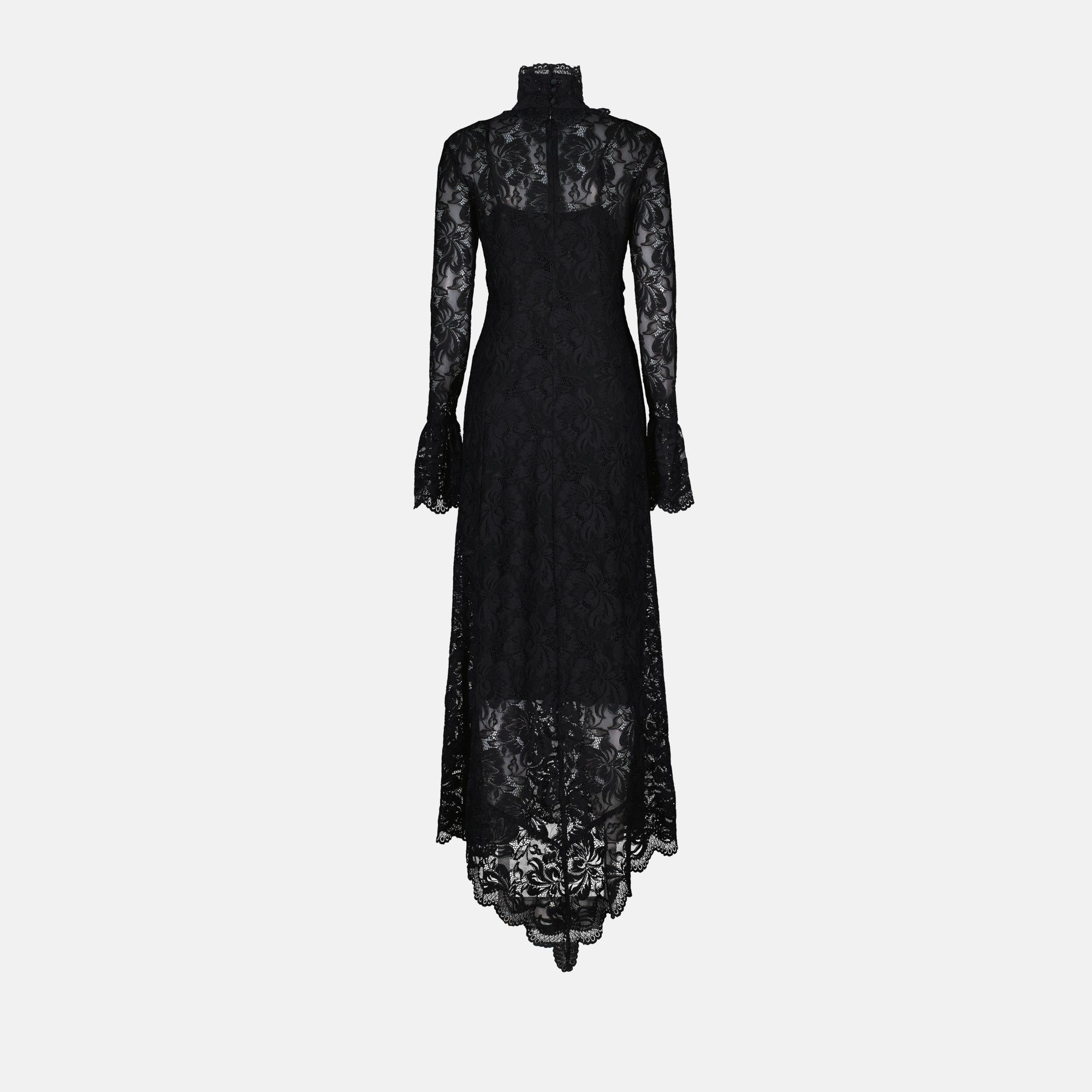 Abiti Robe longue en dentelle Rabanne Nero Femme