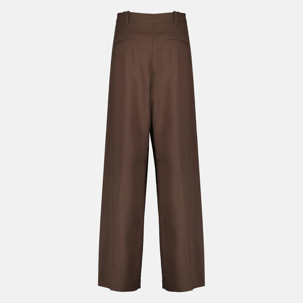 Pantalons Pantaloni Larghi in Cotone Marrone Iro Marron Femme