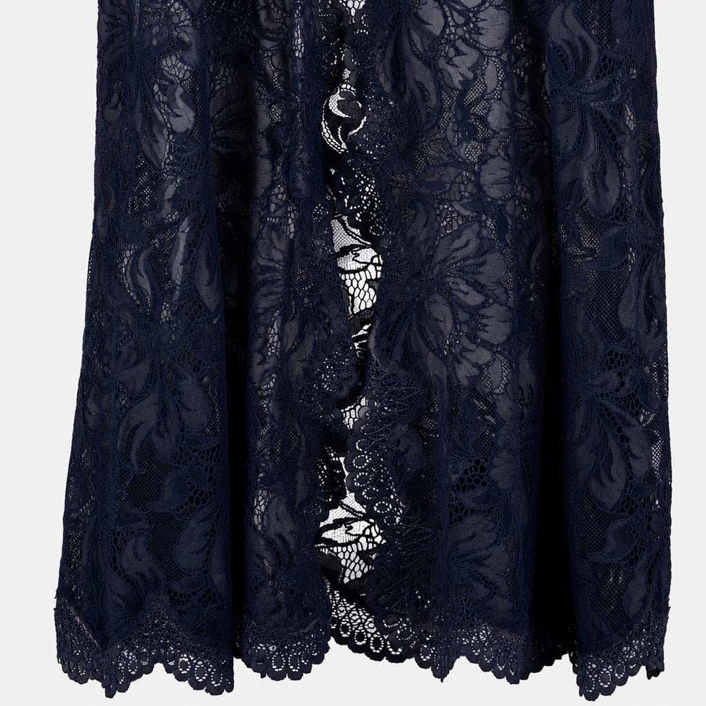 Robes Vestido Longo em Renda Azul Marinho Rabanne Bleu foncé Femme