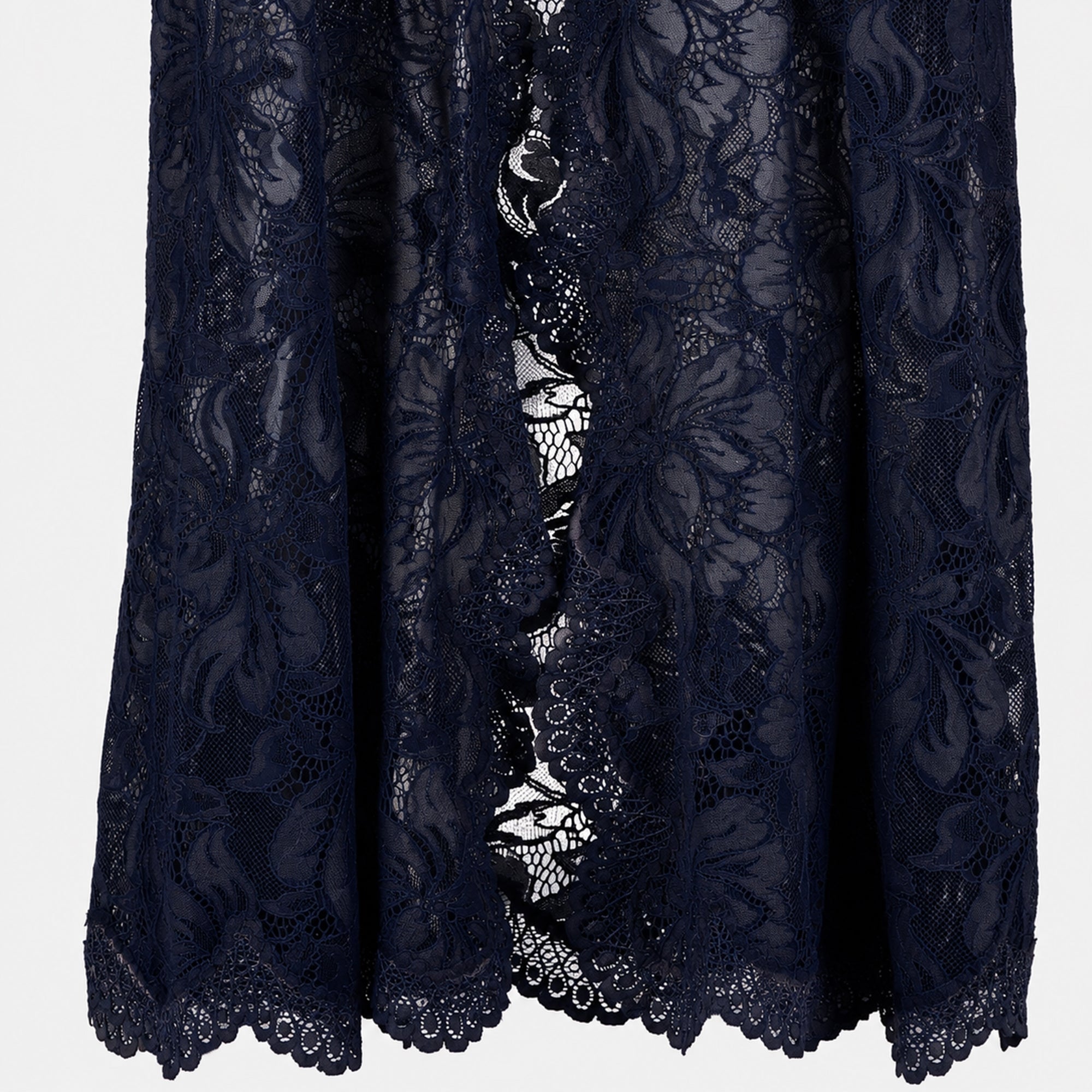 Robes Robe longue en dentelle bleu marine Rabanne Bleu foncé Femme
