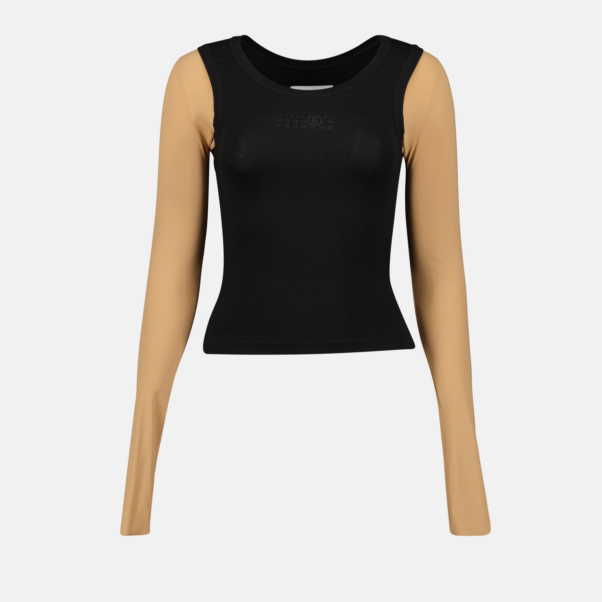 Tops Top bi - matière Mm6 Noir Femme