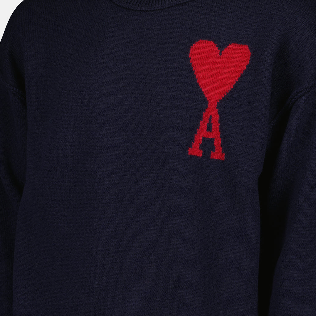 Maille Pull Ami de coeur Ami PARIS Bleu Unisexe