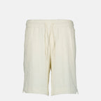 Imagem do short monograma branco da marca Drole De Monsieur para Homem - Temporada Primavera-Verão 2026 - Vista Frontal